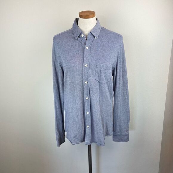 Tommy Hilfiger Knit Slim Fit Casual Button Down - Picture 1 of 6